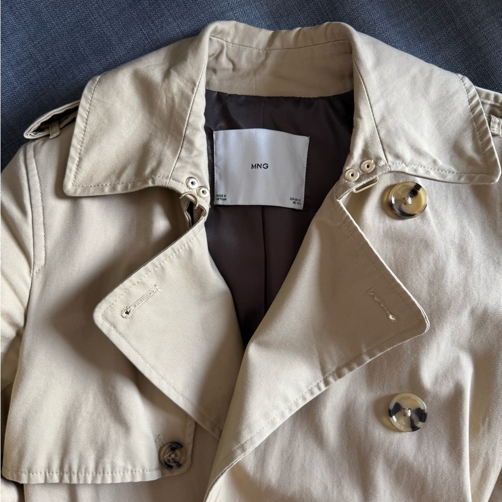 MANGO Women's Beige Trench Coat